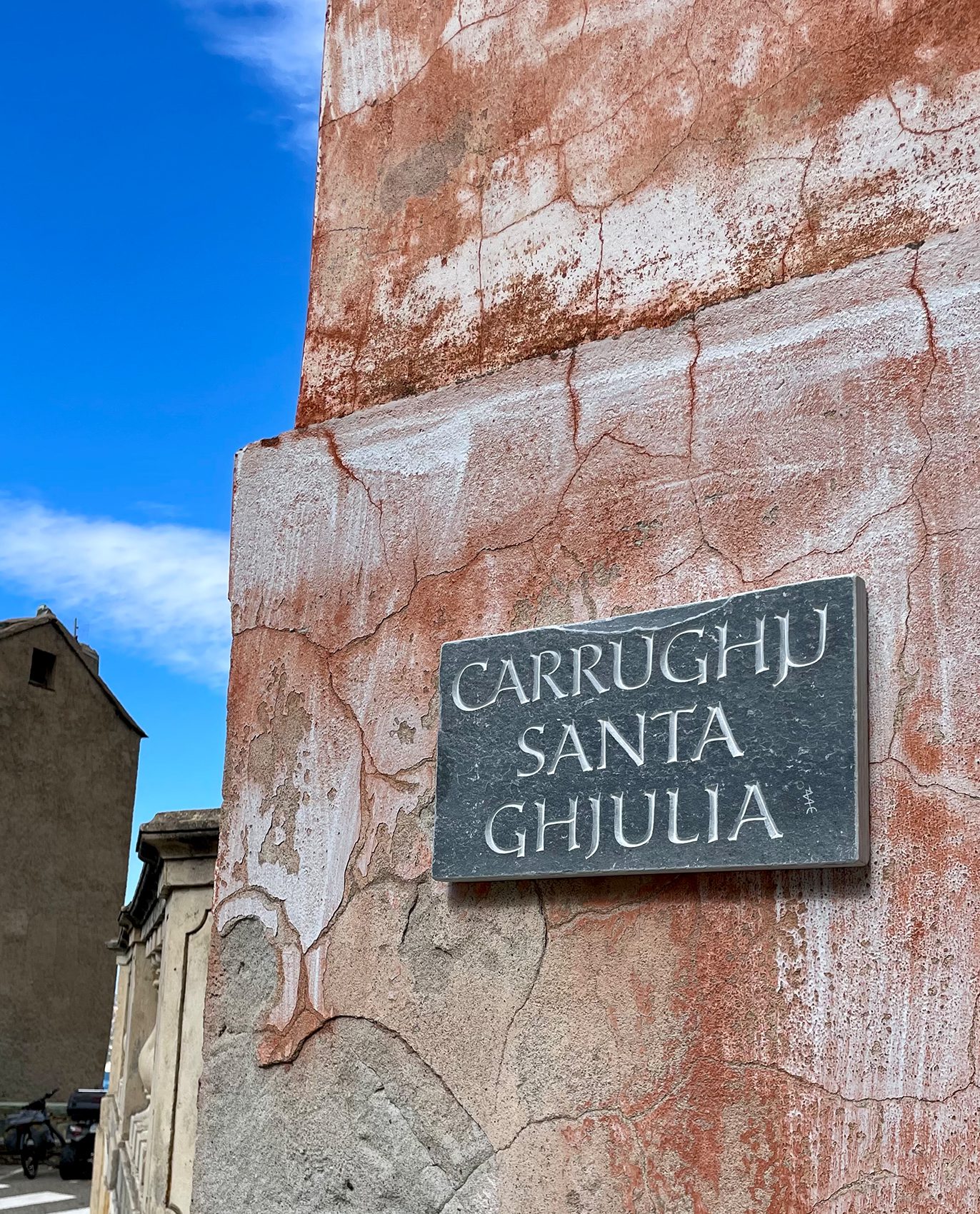 Signalétique communale de Nonza, 23 plaques gravées en lauze insulaire, Cap Corse